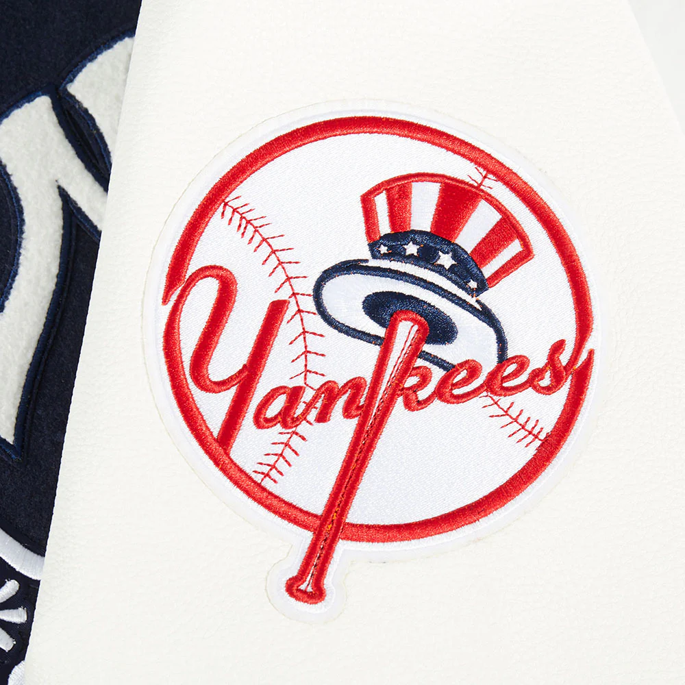 MLB NEW YORK YANKEES SUGAR SKULL MEN'S RIB WOOL VARSITY JACKET (MIDNIGHT NAVY/WHITE) - Image 9