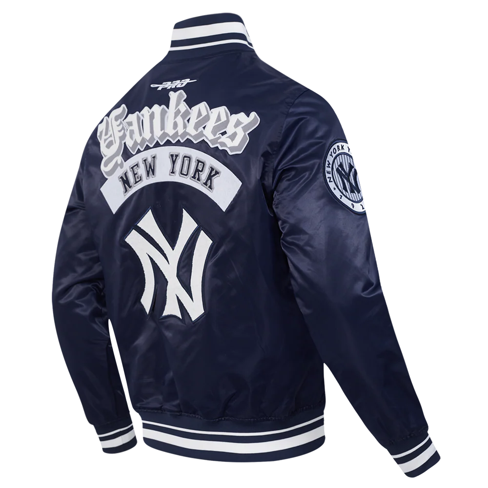 MLB NEW YORK YANKEES BEST OF MEN'S RIB SATIN JACKET (MIDNIGHT NAVY) - Image 4