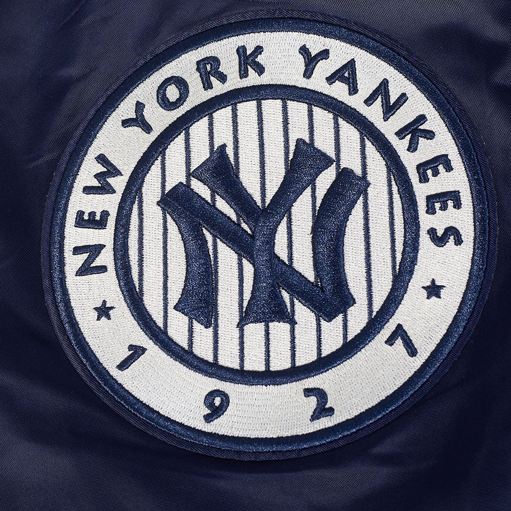 MLB NEW YORK YANKEES MODERN ORIGINALS MEN'S SATIN JACKET (NAVY) - Image 7