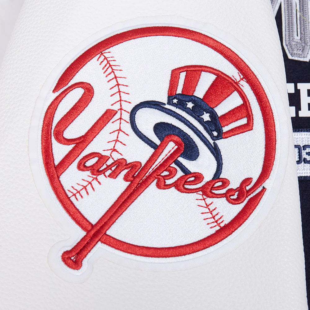 MLB NEW YORK YANKEES CITY ARCH MEN'S WOOL VARSITY JACKET (MIDNIGHT NAVY/WHITE) - Image 3