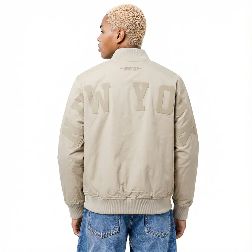 MLB NEW YORK YANKEES WINGSPAN MEN'S TWILL JACKET (TAUPE)