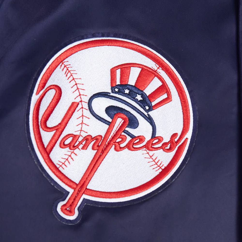 MLB NEW YORK YANKEES CITY ARCH MEN'S SATIN JACKET (NAVY) - Image 6