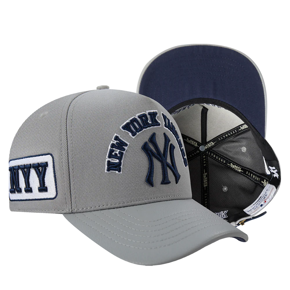 MLB NEW YORK YANKEES AREA CODE M PINCH FRONT STRAPBACK (GRAY) - Image 2