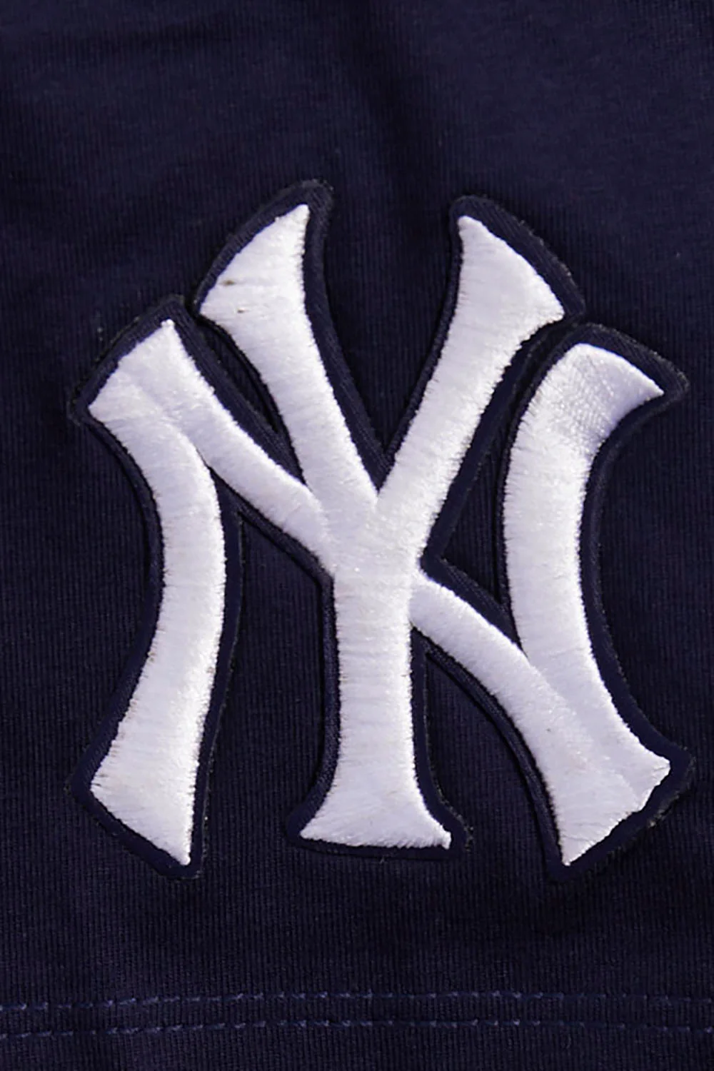 MLB NEW YORK YANKEES SCRIPT TAIL WOMEN'S SINGLE JERSEY BOXY TOP (MIDNIGHT NAVY) - Image 6