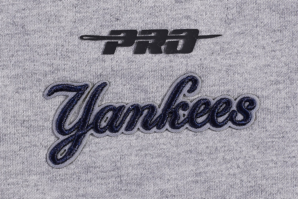 MLB NEW YORK YANKEES SCRIPT TAIL WOMEN'S BOYFRIEND TOP (HEATHER GREY) - Image 5