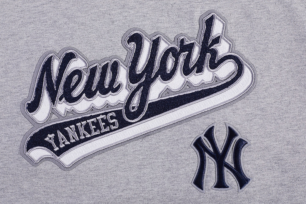 MLB NEW YORK YANKEES SCRIPT TAIL WOMEN'S BOYFRIEND TOP (HEATHER GREY) - Image 6