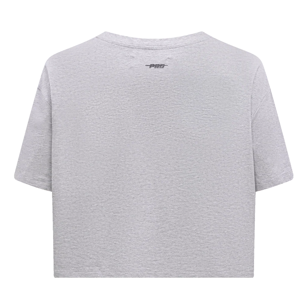 MLB NEW YORK YANKEES MASHUP WOMEN'S BOXY TOP (HEATHER GREY) - Image 3