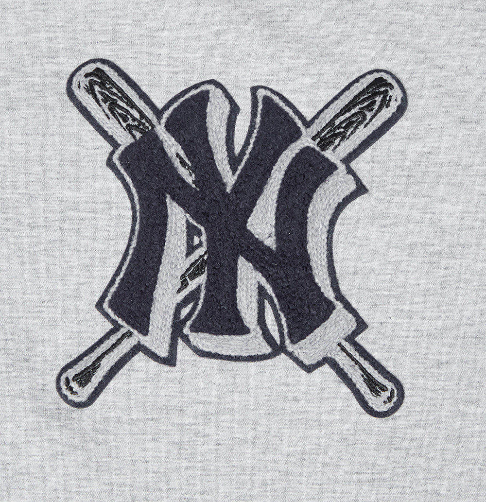MLB NEW YORK YANKEES MASHUP WOMEN'S BOXY TOP (HEATHER GREY) - Image 5