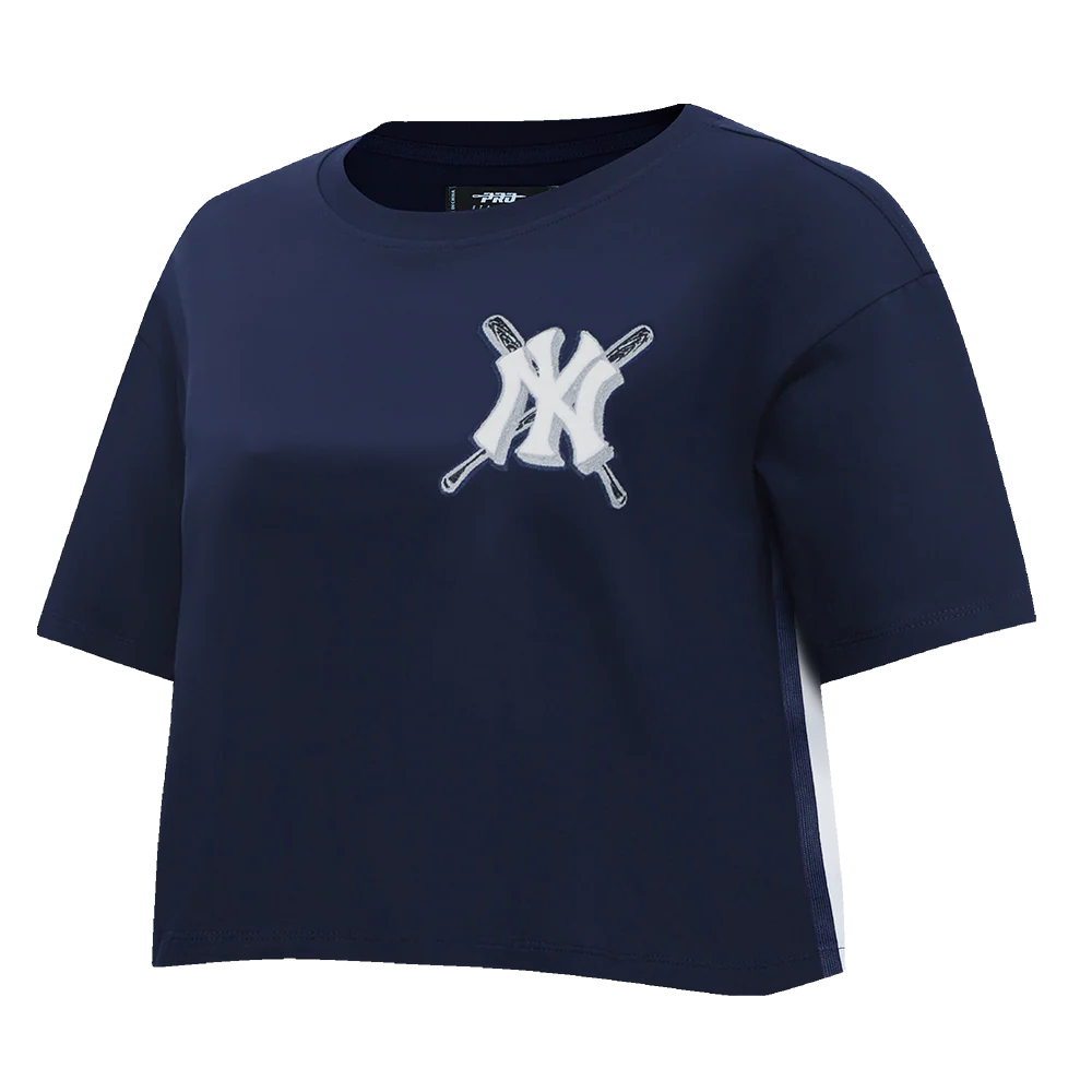 MLB NEW YORK YANKEES MASHUP WOMEN'S BOXY TOP (MIDNIGHT NAVY) - Image 2