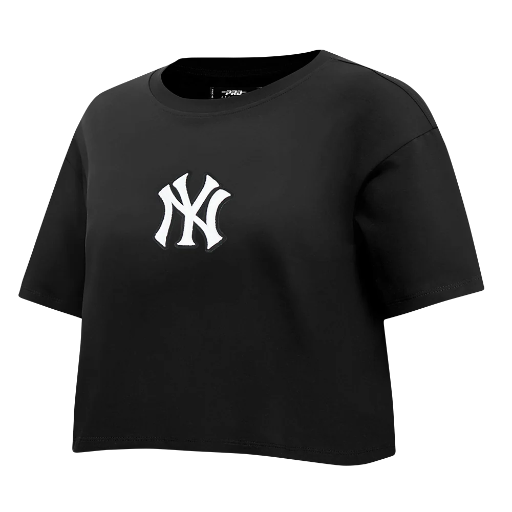 MLB NEW YORK YANKEES WINGSPAN WOMEN'S SJ BOXY TEE (BLACK) - Image 3