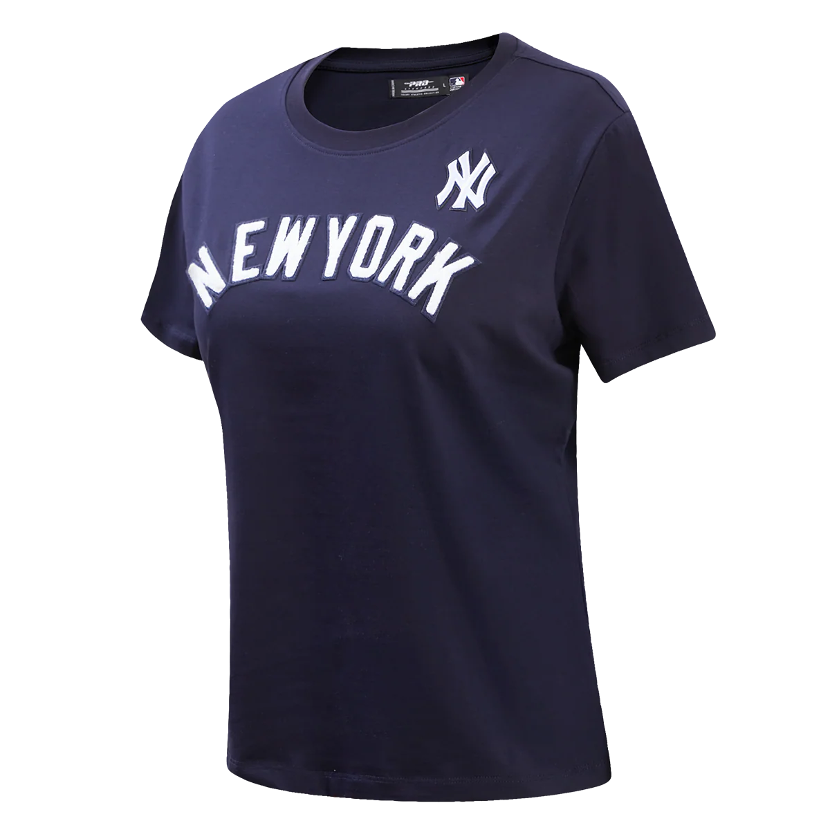 MLB NEW YORK YANKEES CLASSIC SHORT SLEEVE WOMEN'S SINGLE JERSEY SLIM FIT TOP (MIDNIGHT NAVY) - Image 2