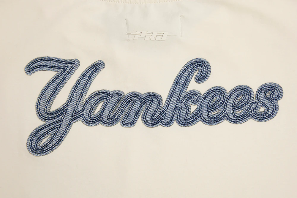 MLB NEW YORK YANKEES VARSITY BLUES WOMEN'S BOXY TOP (LINEN) - Image 5