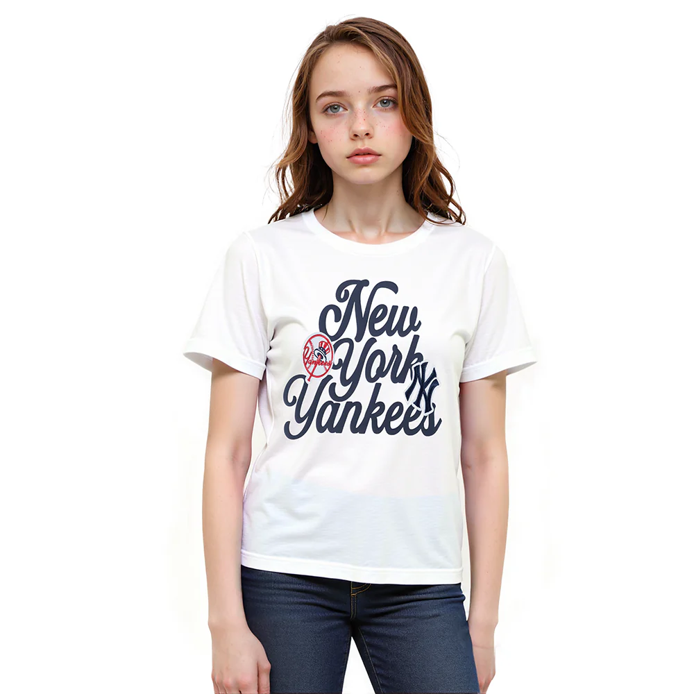 MLB NEW YORK YANKEES SOUVENIR BIG BOY'S SS TEE (WHITE)