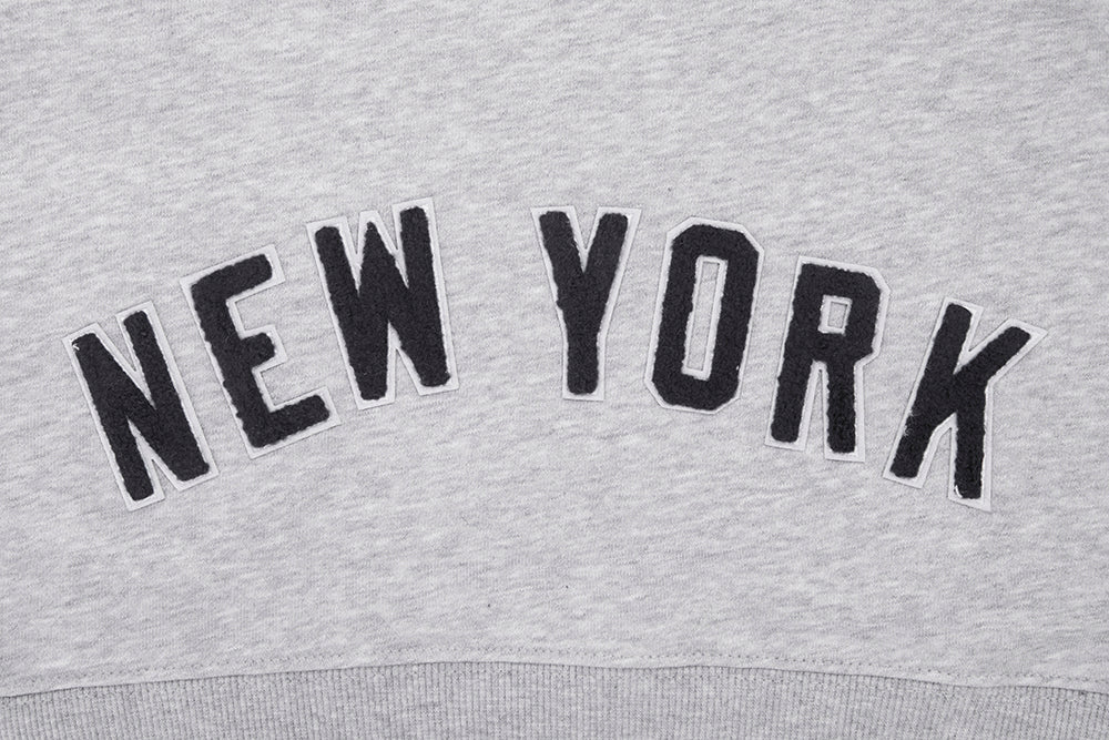 MLB NEW YORK YANKEES CLASSIC WOMEN'S HOODIE DRESS (HEATHER GREY) - Image 5