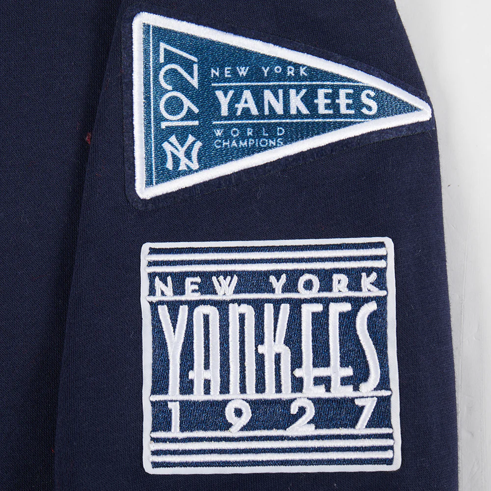 MLB NEW YORK YANKEES RETRO CLASSIC BIG BOYS RIB FLEECE PULLOVER HOODIE (MIDNIGHT NAVY) - Image 7