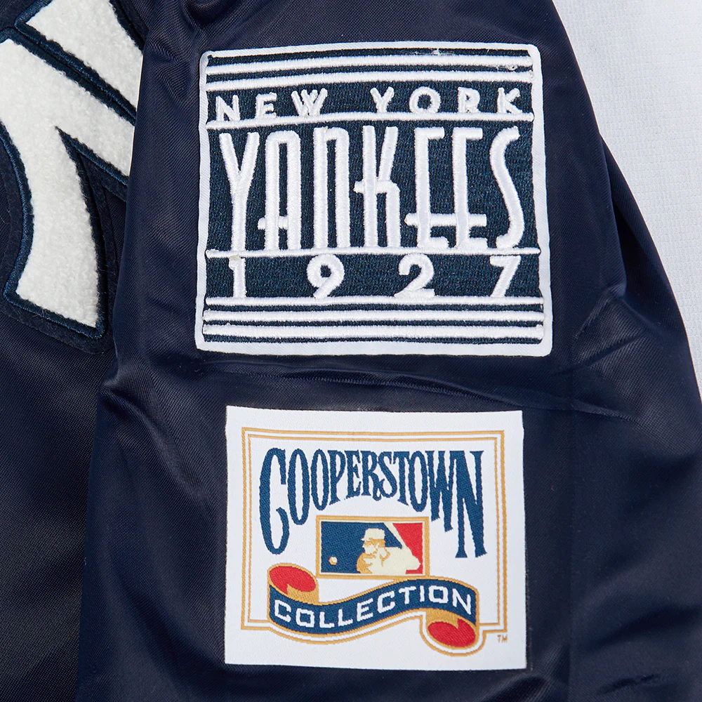 MLB NEW YORK YANKEES RETRO CLASSIC BIG BOYS RIB SATIN JACKET (MIDNIGHT NAVY) - Image 6