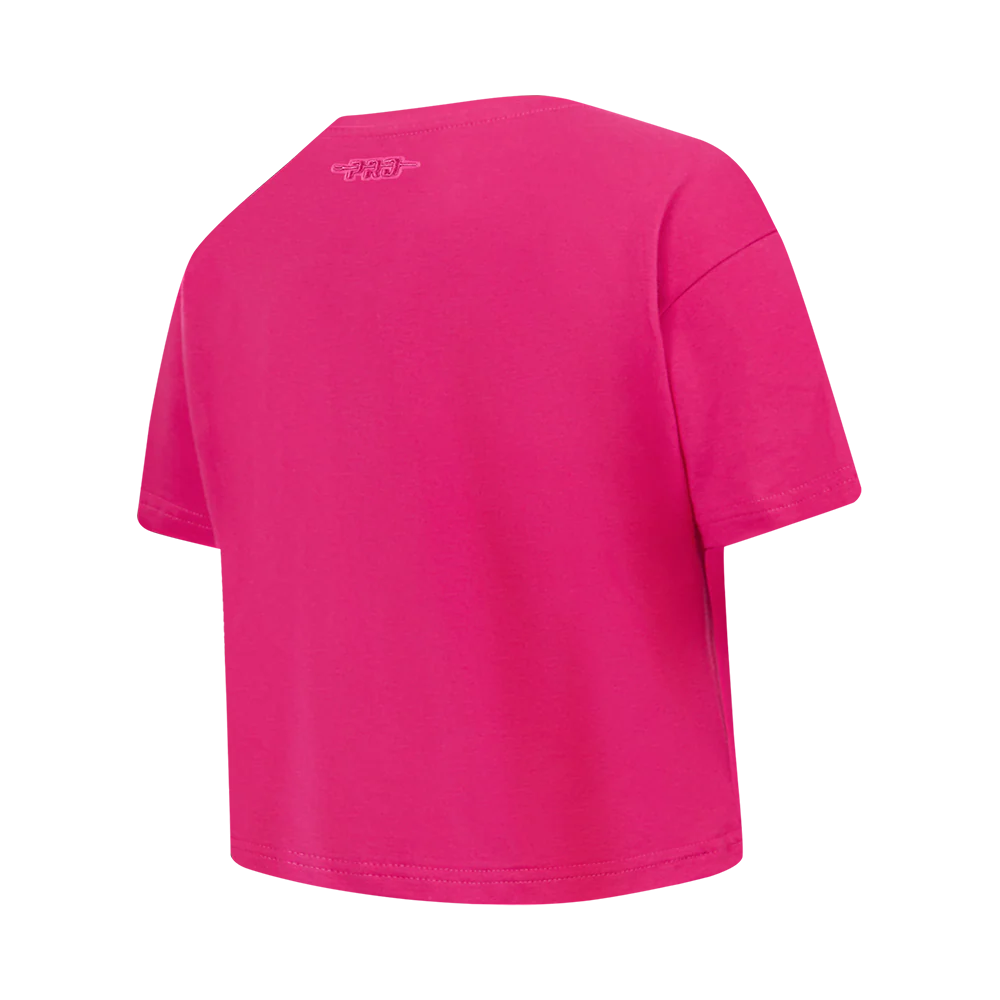 MLB NEW YORK YANKEES TRIPLE PINK BIG GIRLS SHORT SLEEVE BOXY TOP (BEETROOT PURPLE) - Image 4
