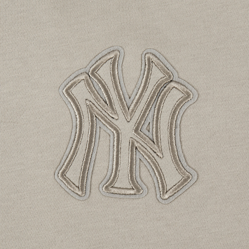 MLB NEW YORK YANKEES NEUTRAL BIG GIRLS FLEECE CREWNECK (TAUPE) - Image 5