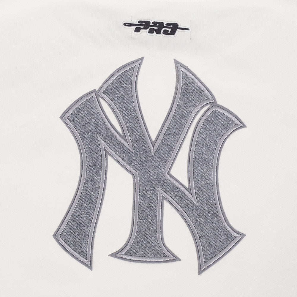 MLB NEW YORK YANKEES REVERSE FRENCH TERRY WOMEN'S FLEECE CREWNECK (EGGSHELL) - Image 12