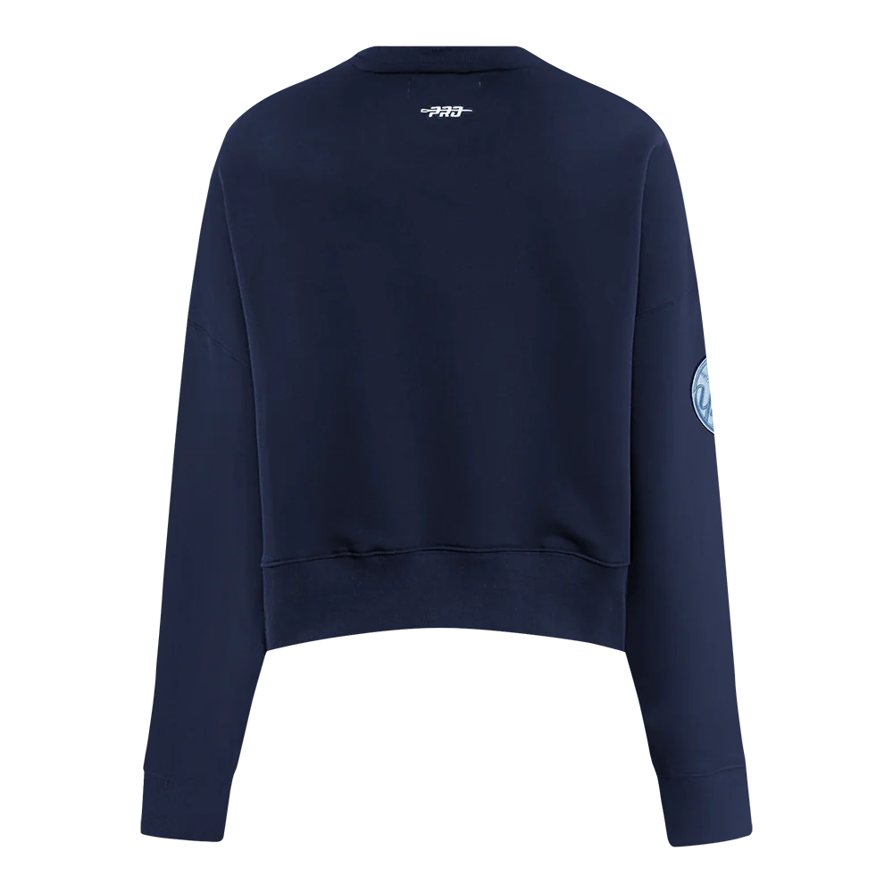 MLB NEW YORK YANKEES COUNTRY CLUB WOMEN'S DOUBLE KNIT CREWNECK (MIDNIGHT NAVY) - Image 3