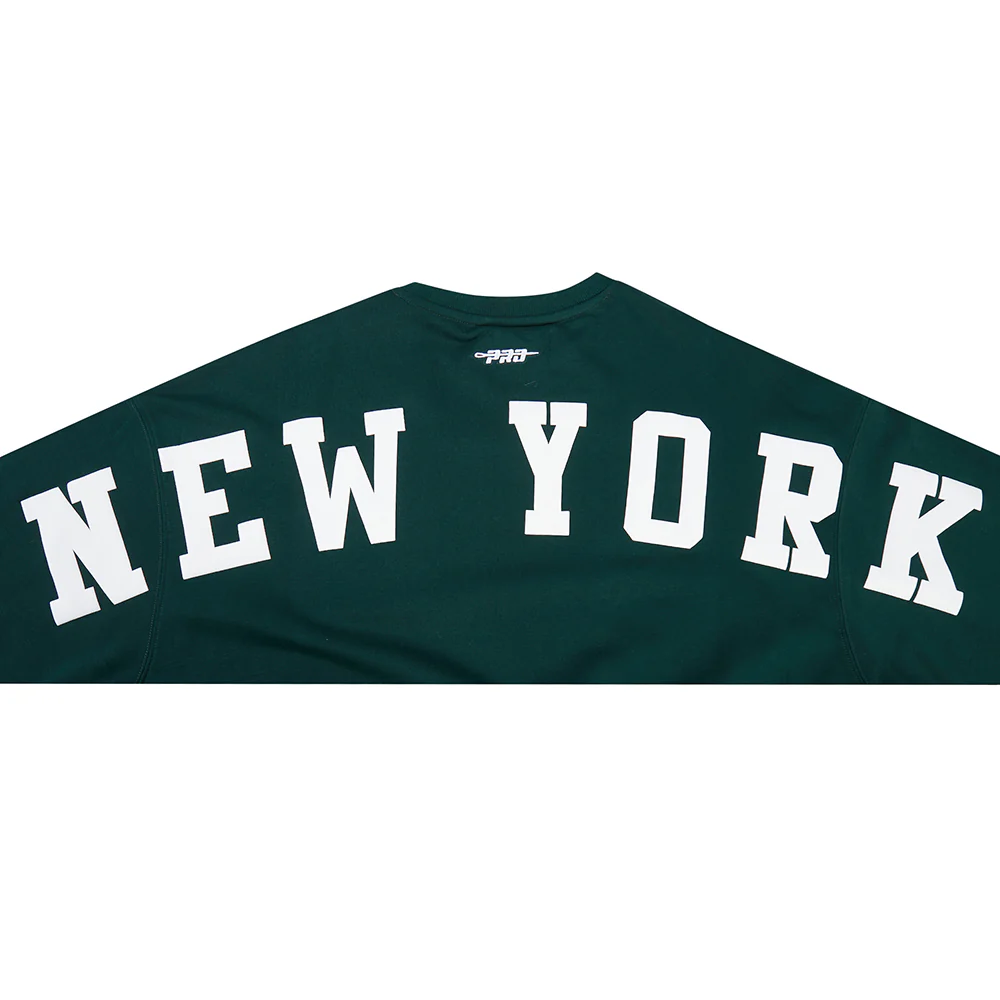 MLB NEW YORK YANKEES WINGSPAN WOMEN'S FLC CREWNECK (FOREST GREEN) - Image 3