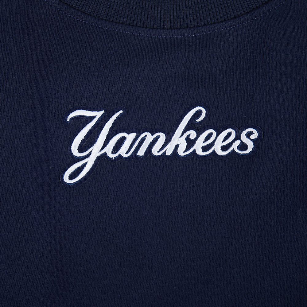 MLB NEW YORK YANKEES WINGSPAN WOMEN'S FLC CREWNECK (MIDNIGHT NAVY) - Image 5