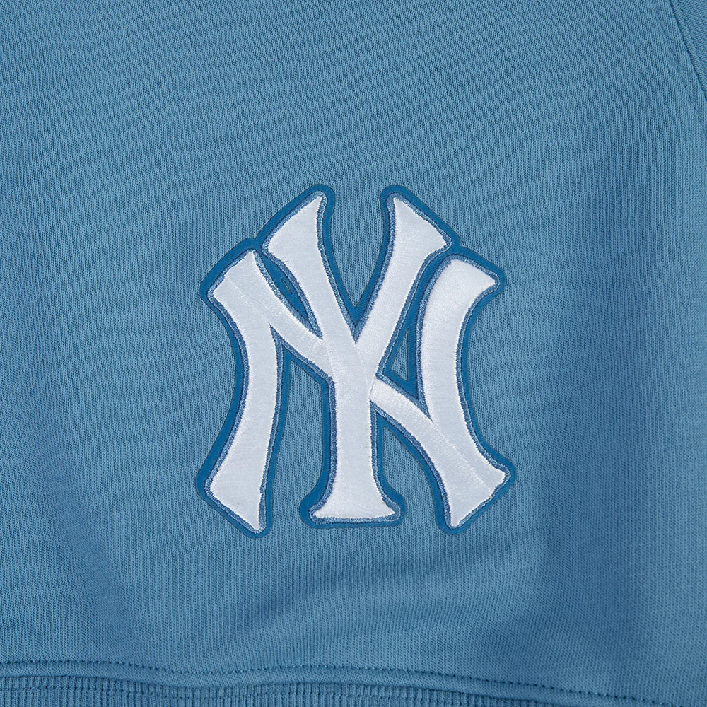 MLB NEW YORK YANKEES WINGSPAN WOMEN'S FLC CREWNECK (STEEL BLUE) - Image 6
