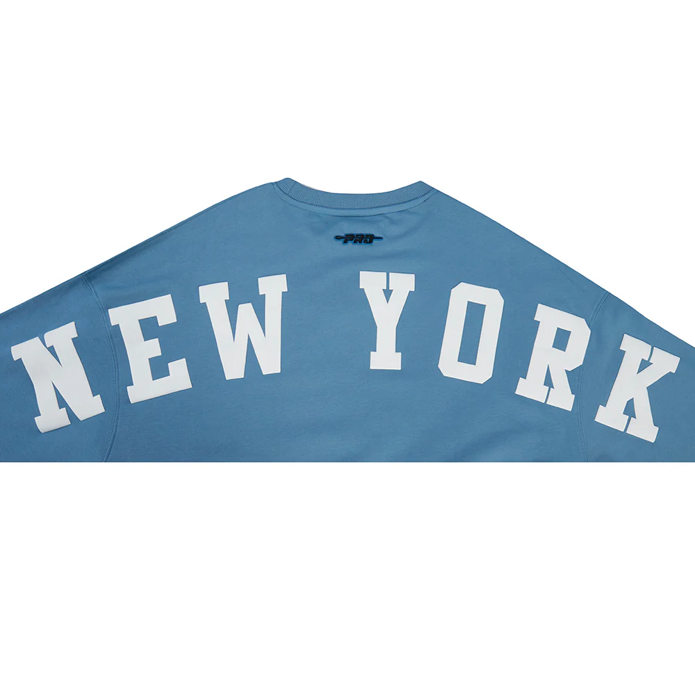 MLB NEW YORK YANKEES WINGSPAN WOMEN'S FLC CREWNECK (STEEL BLUE) - Image 8