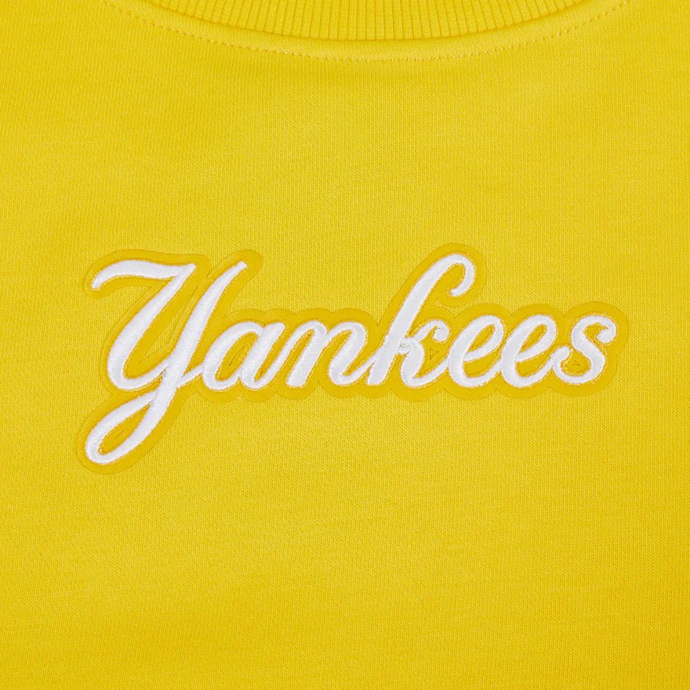 MLB NEW YORK YANKEES WINGSPAN WOMEN'S FLC CREWNECK (YELLOW) - Image 8