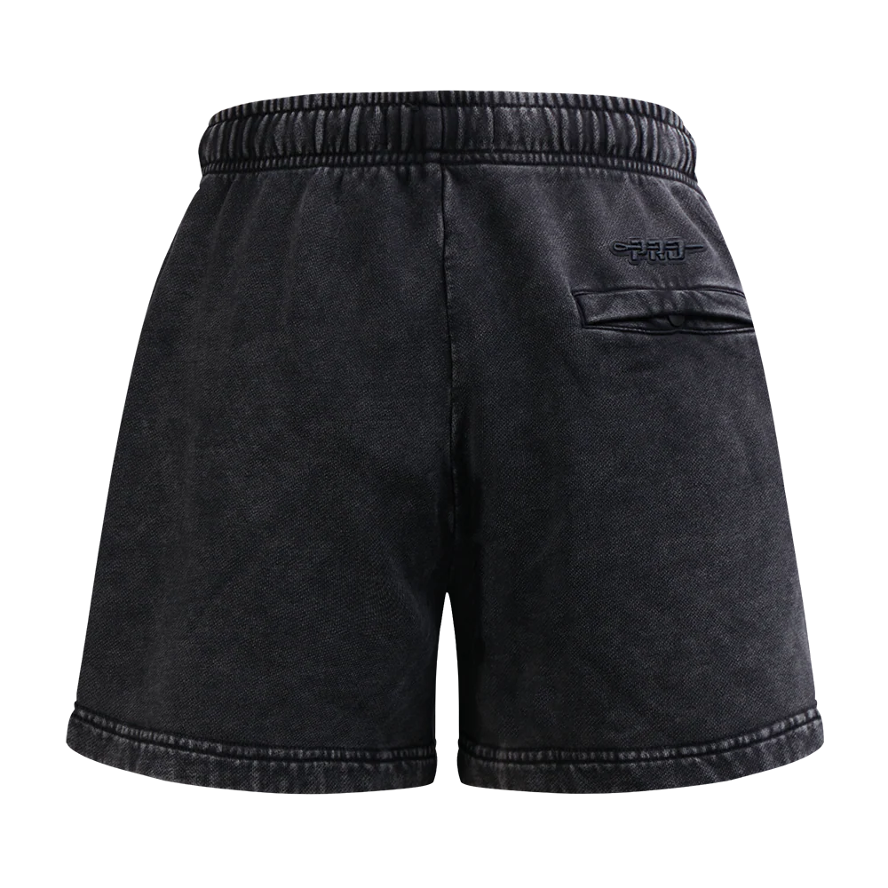 MLB NEW YORK YANKEES WASHED CLASSIC WOMEN'S ENZYME WASH FT SHORT (WASHED BLACK) - Image 4