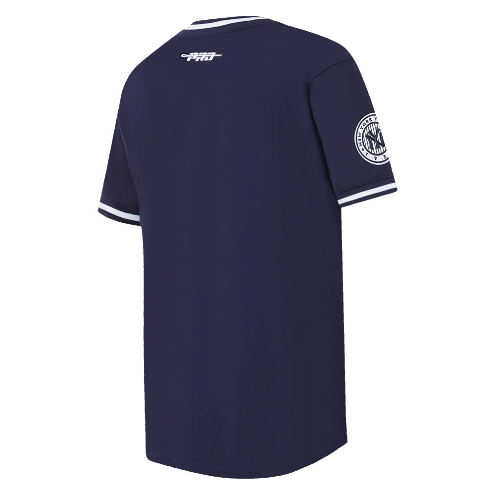 MLB NEW YORK YANKEES RETRO CLASSIC LITTLE BOYS SHORT SLEEVE STRIPED RIB TOP (MIDNIGHT NAVY) - Image 4