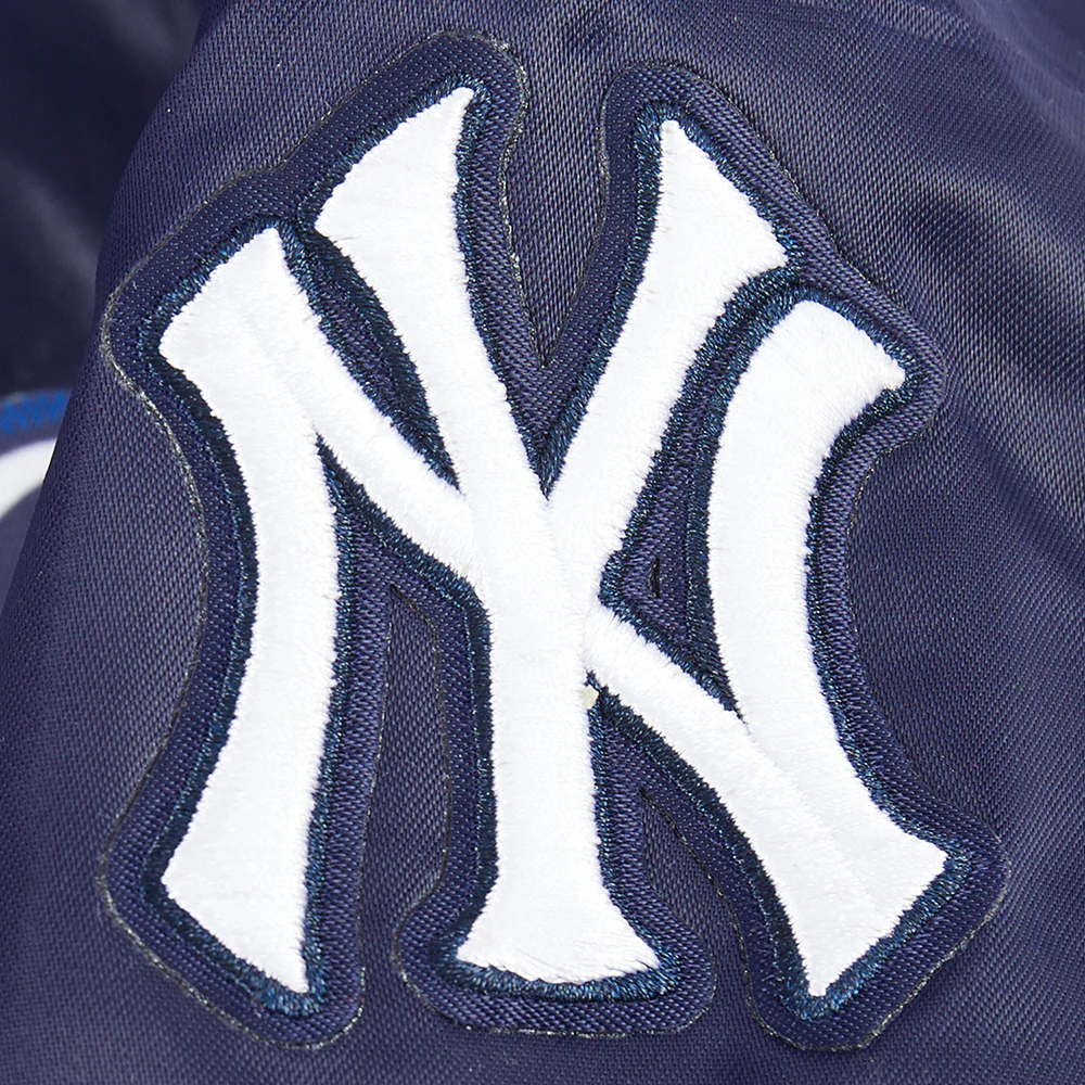 MLB NEW YORK YANKEES CLASSIC LITTLE BOYS SATIN JACKET (MIDNIGHT NAVY) - Image 7