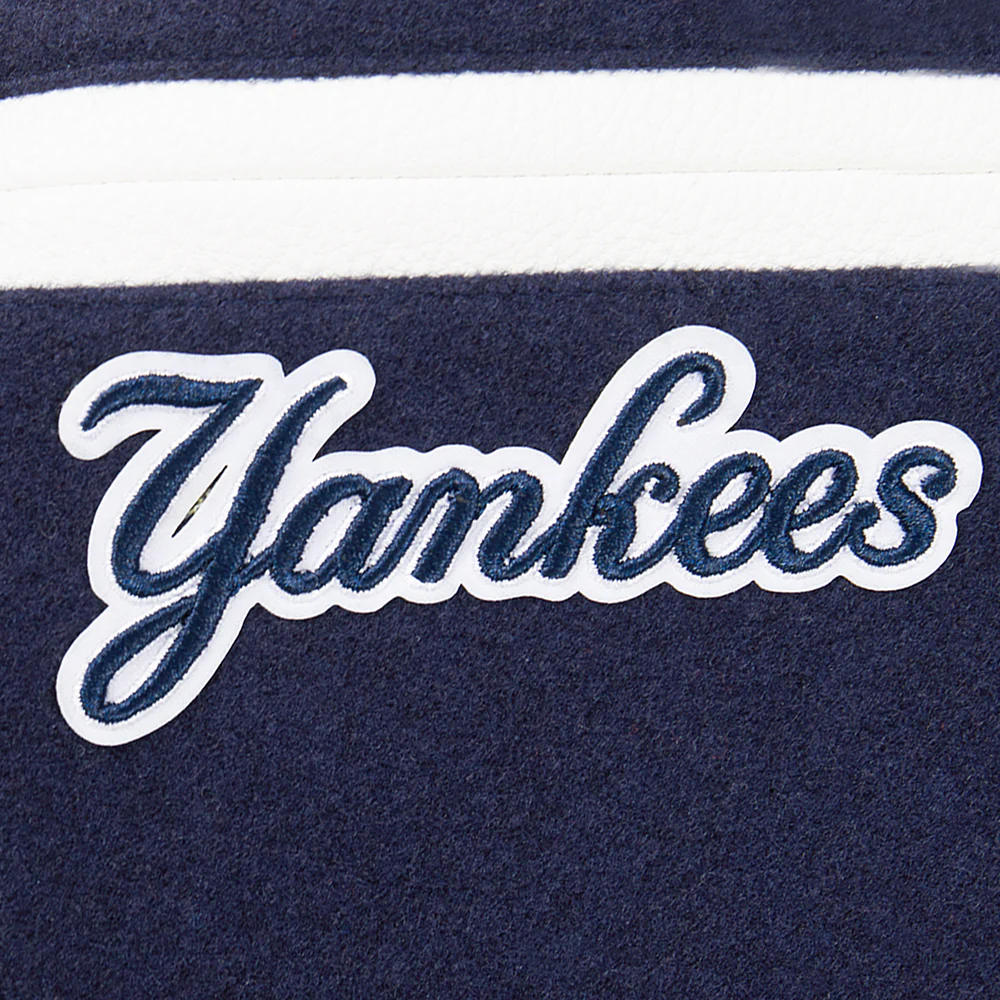 MLB NEW YORK YANKEES CLASSIC LITTLE BOYS WOOL VARSITY JACKET (MIDNIGHT NAVY/WHITE) - Image 6