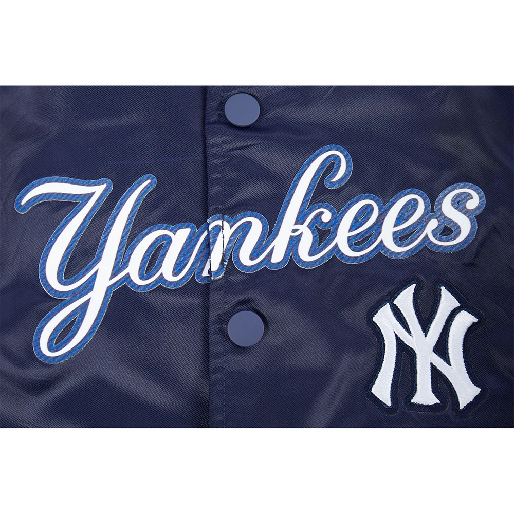 MLB NEW YORK YANKEES CLASSIC TODDLER BOYS SATIN JACKET (MIDNIGHT NAVY) - Image 8