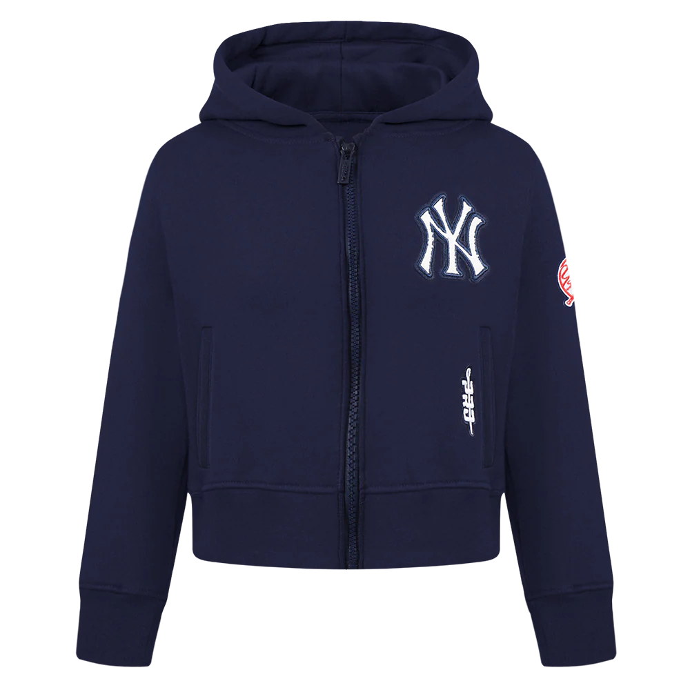 MLB NEW YORK YANKEES CLASSIC TODDLER GIRLS FLEECE FZ HOODIE (MIDNIGHT NAVY)