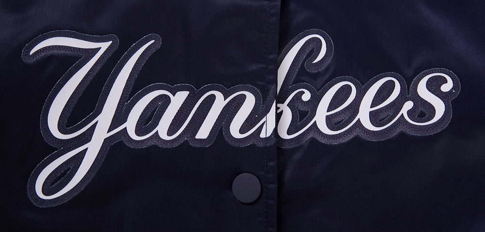 MLB NEW YORK YANKEES CLASSIC WOMEN'S SATIN JACKET (MIDNIGHT NAVY) - Image 6