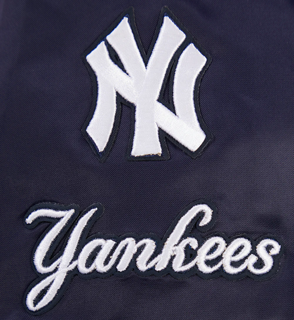 MLB NEW YORK YANKEES CLASSIC WOMEN'S SATIN JACKET (MIDNIGHT NAVY) - Image 8