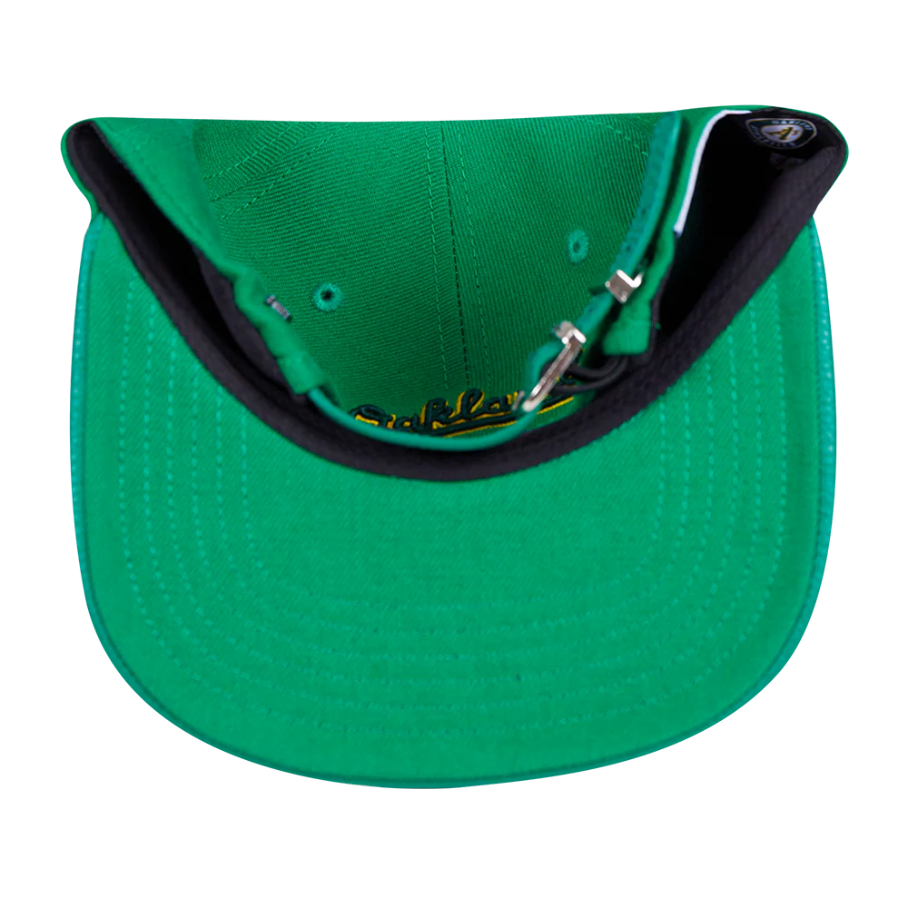 MLB OAKLAND ATHLETICS SCRIPT TAIL WOOL STRAPBACK (KELLY GREEN) - Image 6