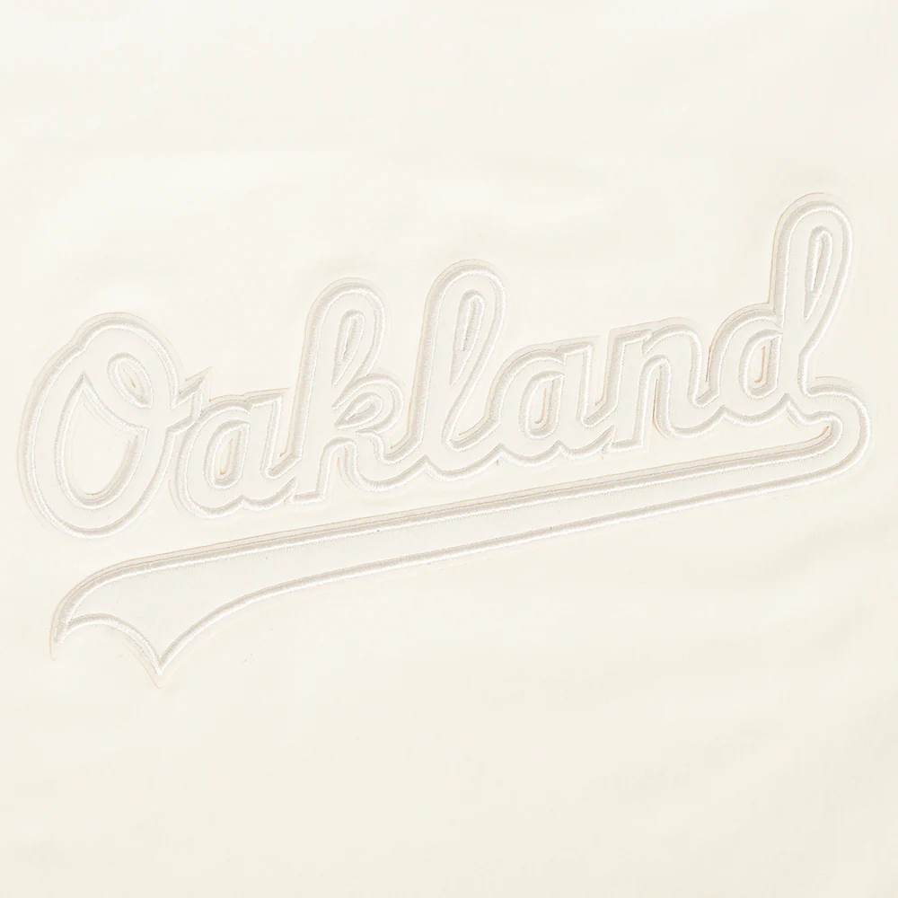 MLB OAKLAND ATHLETICS NEUTRAL FLEECE CREWNECK (EGGSHELL) - Image 6