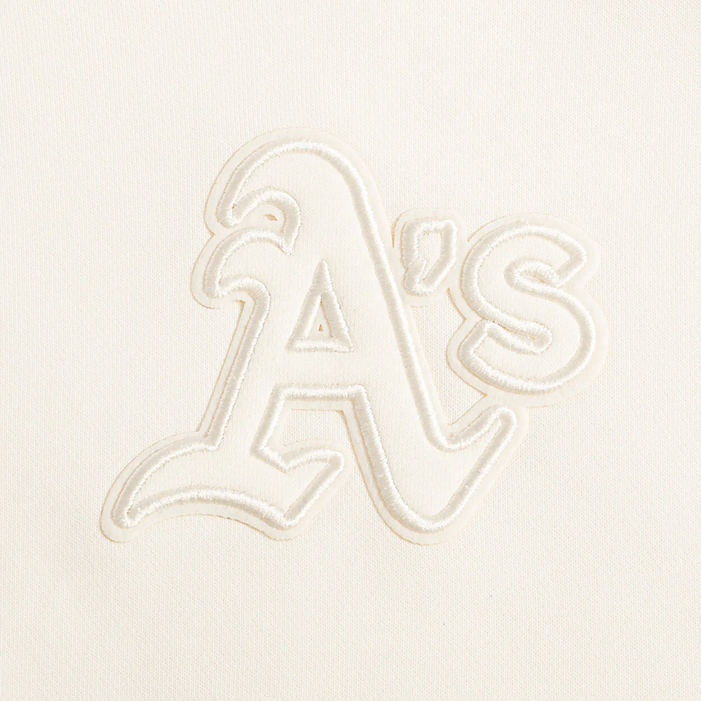 MLB OAKLAND ATHLETICS NEUTRAL FLEECE CREWNECK (EGGSHELL) - Image 7