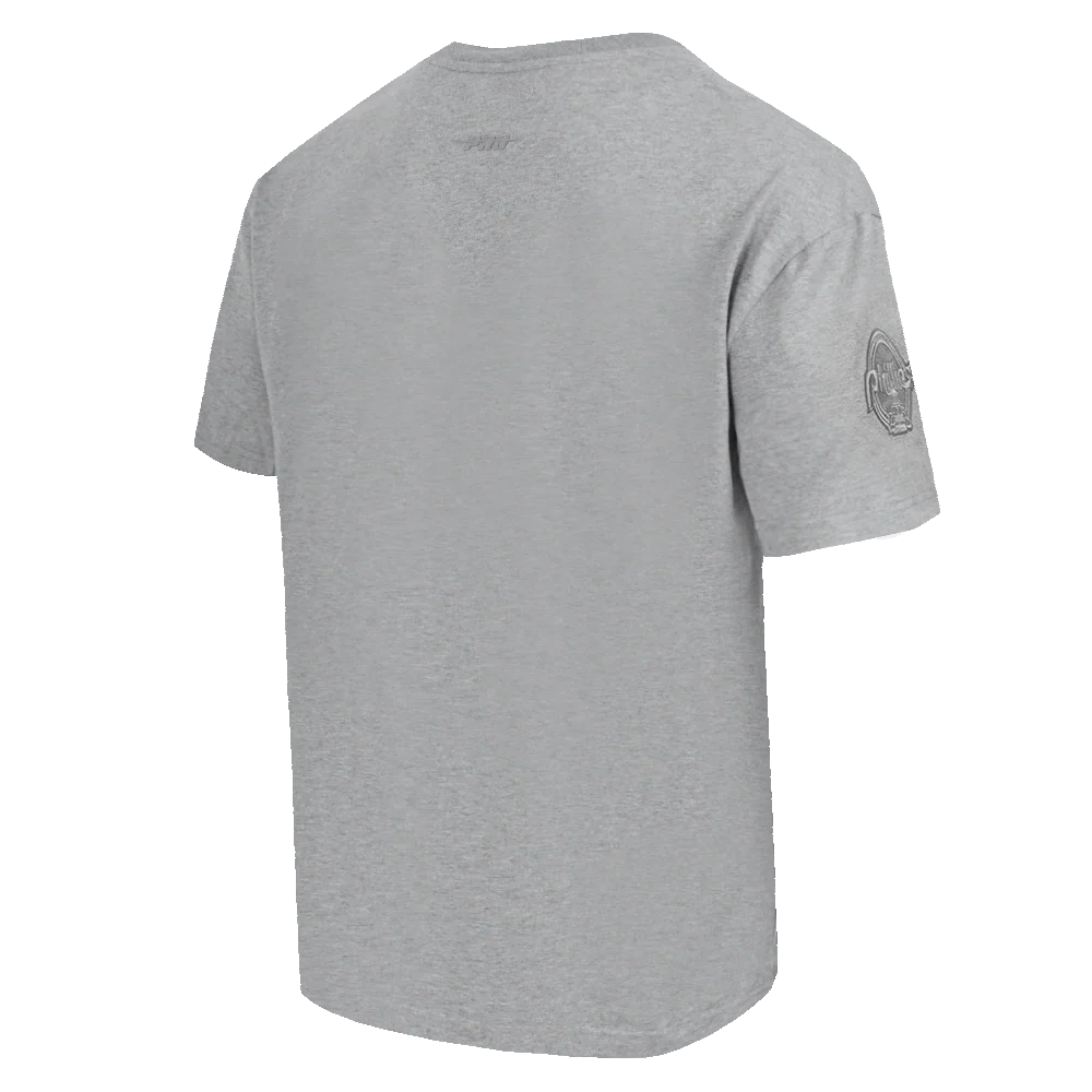 MLB PHILADELPHIA PHILLIES NEUTRAL MEN'S DROP SHOULDER TOP (DARK HEATHER GRAY) - Image 4