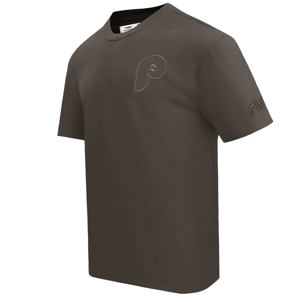 MLB PHILADELPHIA PHILLIES NEUTRAL MEN'S DROP SHOULDER TOP (DARK TAUPE) - Image 2