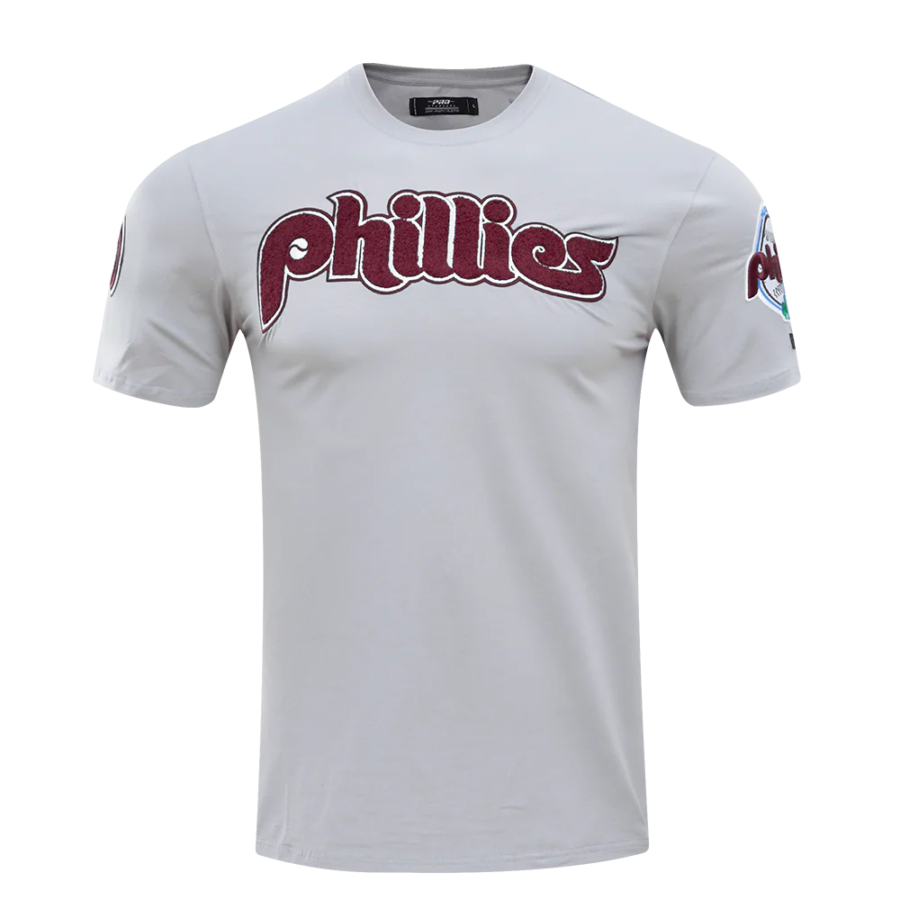 MLB PHILADELPHIA PHILLIES CLASSIC CHENILLE MEN'S TOP (GRAY)