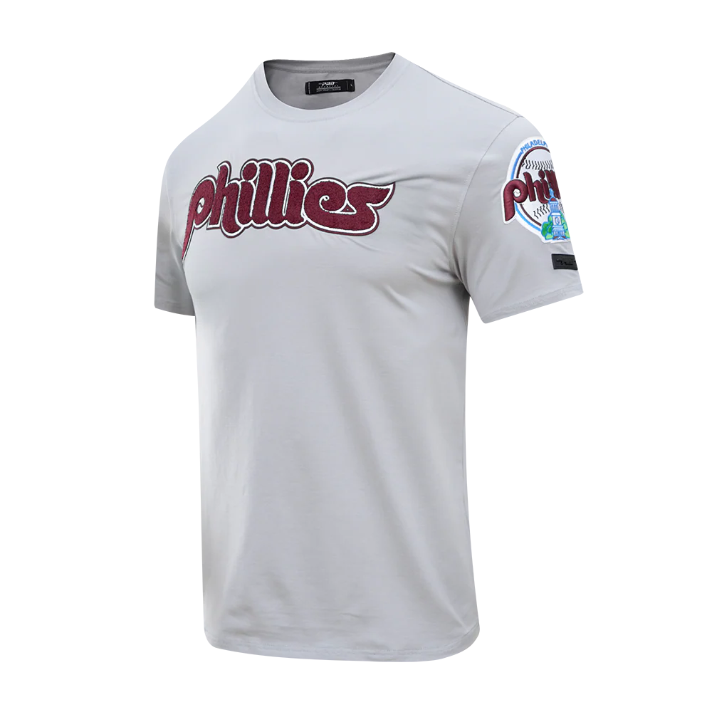 MLB PHILADELPHIA PHILLIES CLASSIC CHENILLE MEN'S TOP (GRAY) - Image 2