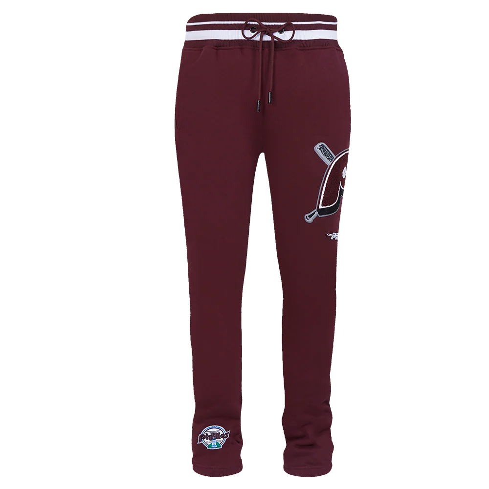 MLB PHILADELPHIA PHILLIES RETRO MASHUP MEN'S RIB SWEATPANT (WINE) - Image 2