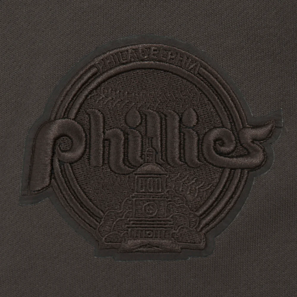 MLB PHILADELPHIA PHILLIES NEUTRAL MEN'S DROP SHOULDER PULLOVER HOODIE (DARK TAUPE) - Image 6