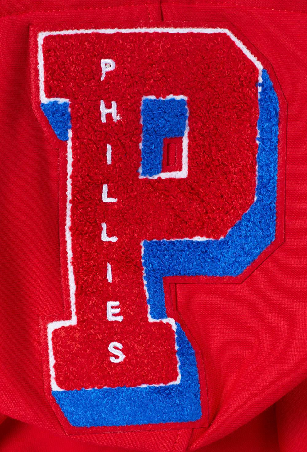MLB PHILADELPHIA PHILLIES MASHUP MEN'S RIB PULLOVER HOODIE (RED) - Image 8