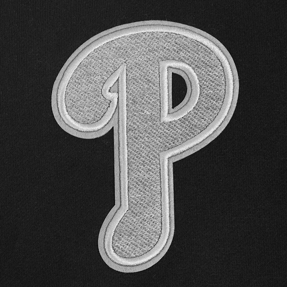 MLB PHILADELPHIA PHILLIES REVERSE FRENCH TERRY MEN'S DROP SHOULDER F (BLACK) - Image 10