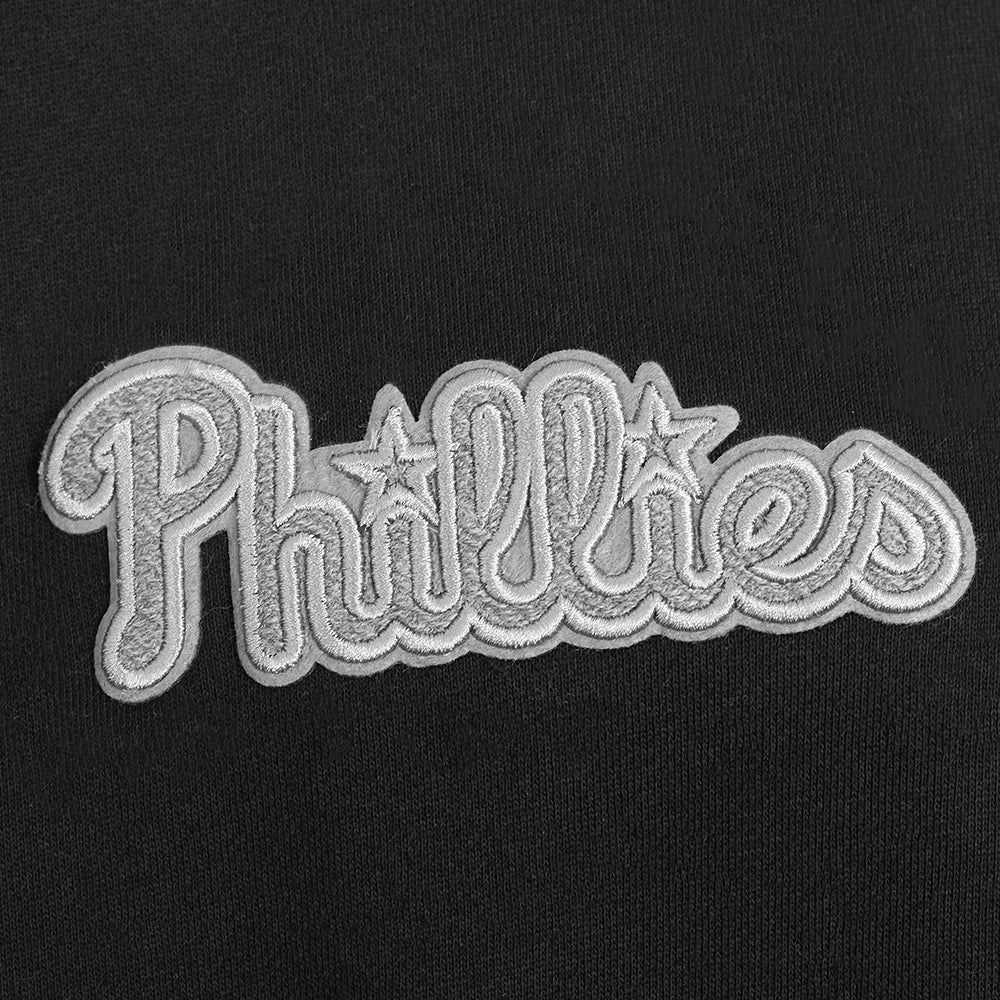 MLB PHILADELPHIA PHILLIES REVERSE FRENCH TERRY MEN'S DROP SHOULDER F (BLACK) - Image 11