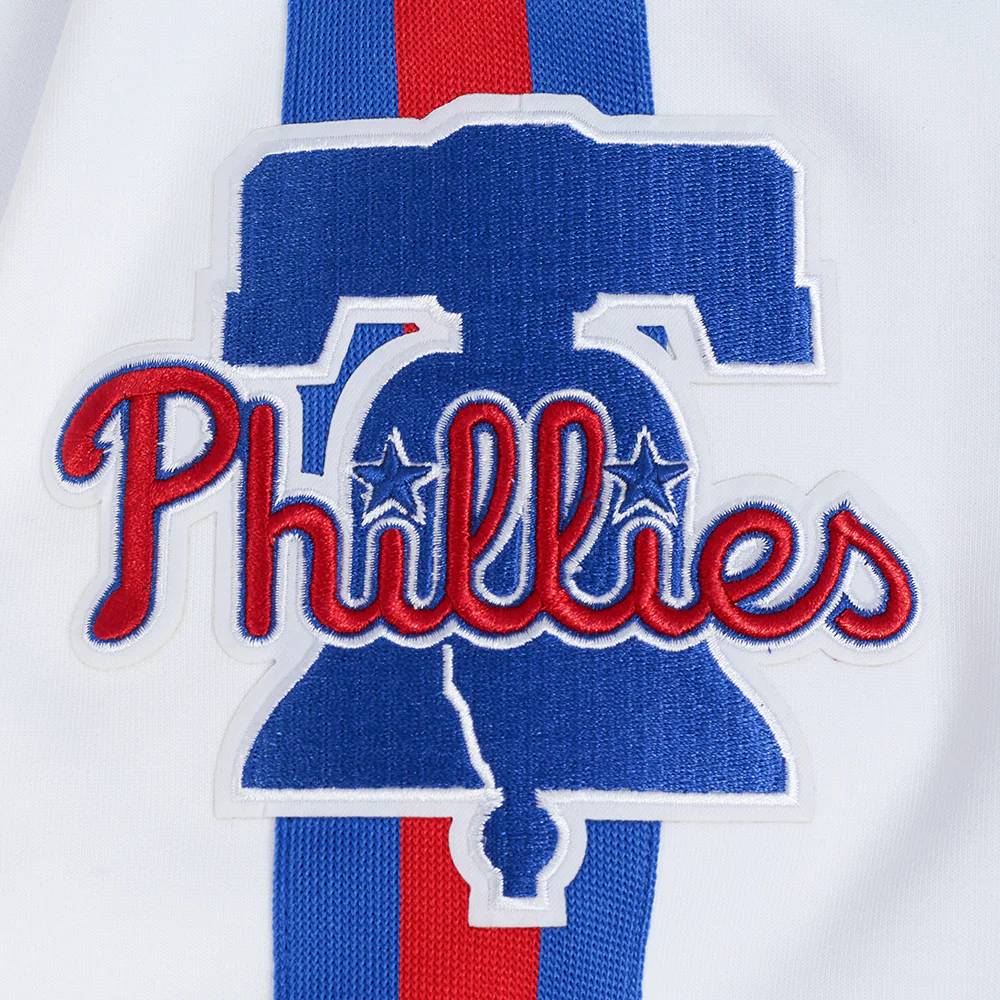 MLB PHILADELPHIA PHILLIES CURRENT LOGO PRO GAME DAY MEN'S DOUBLE KNIT JACKET (WHITE/ROYAL BLUE/RED) - Image 7